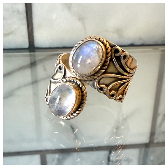 Sterling Silver Moonstone Wrap Ring - Picture 1 of 5